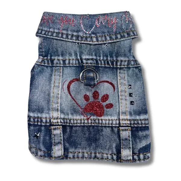 blouson pour chien en jean - vêtements pour chiens et chats