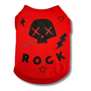 t-shirt chien rock